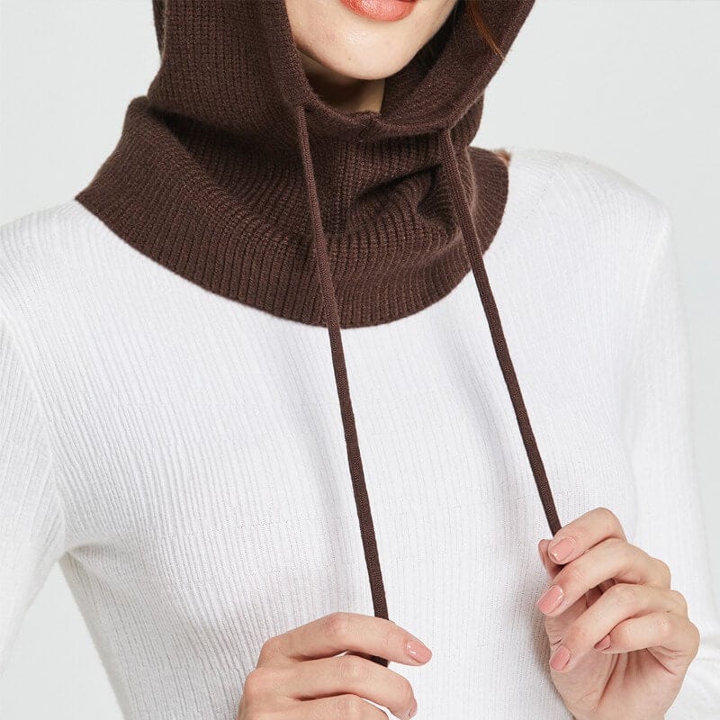 Brown balaclava hood