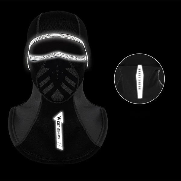 Extreme cold weather cycling balaclava