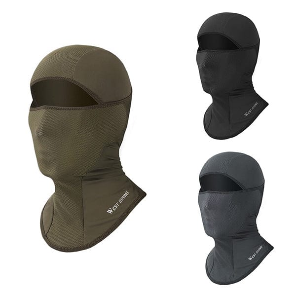 Men's khaki cycling balaclava