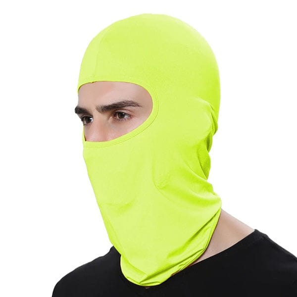 Neon yellow motorcycle balaclava