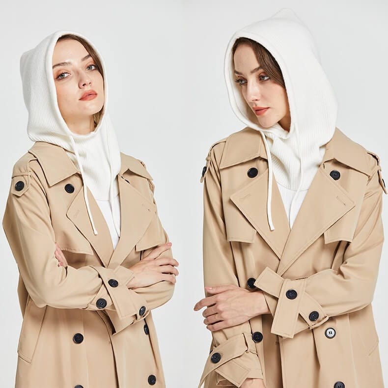 White balaclava hood