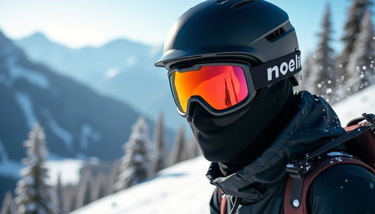 a man skiing with a balaclava