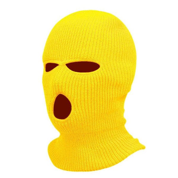 3 hole yellow balaclava