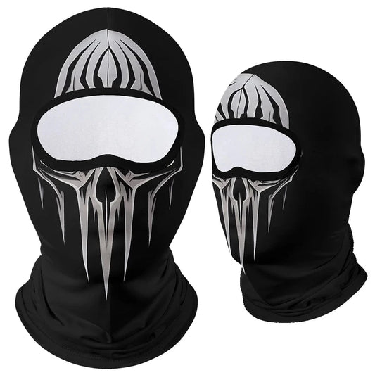 Black Phantom Skull Balaclava Mask