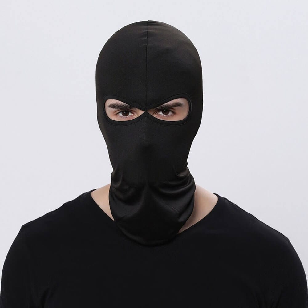 Black 2 hole balaclava