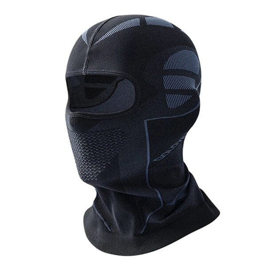 Black and blue balaclava motorcycle