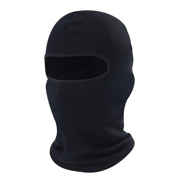 Black fleece motorcycle balaclava