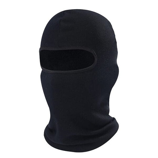 Black fleece motorcycle balaclava
