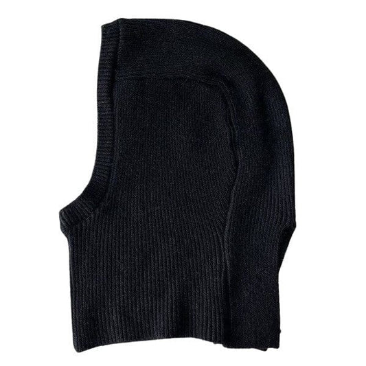 Black knit balaclava