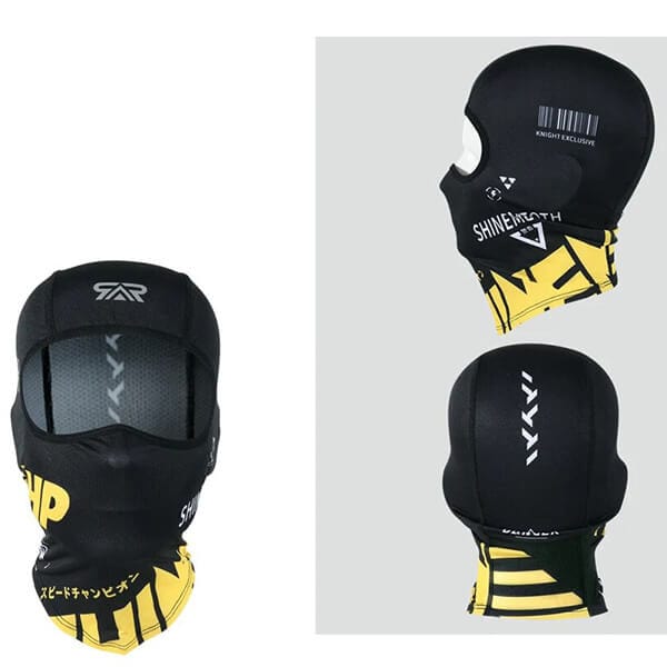 Black yellow balaclava motorcycle