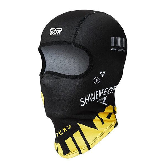 Black yellow balaclava motorcycle