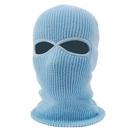 Blue knit balaclava