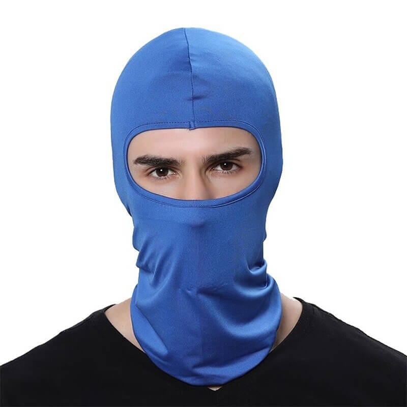 Blue motorcycle balaclava