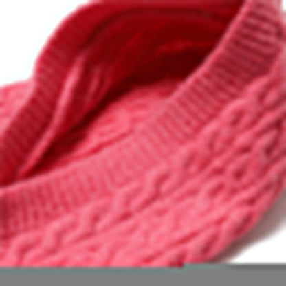 Cream knitted balaclava for women