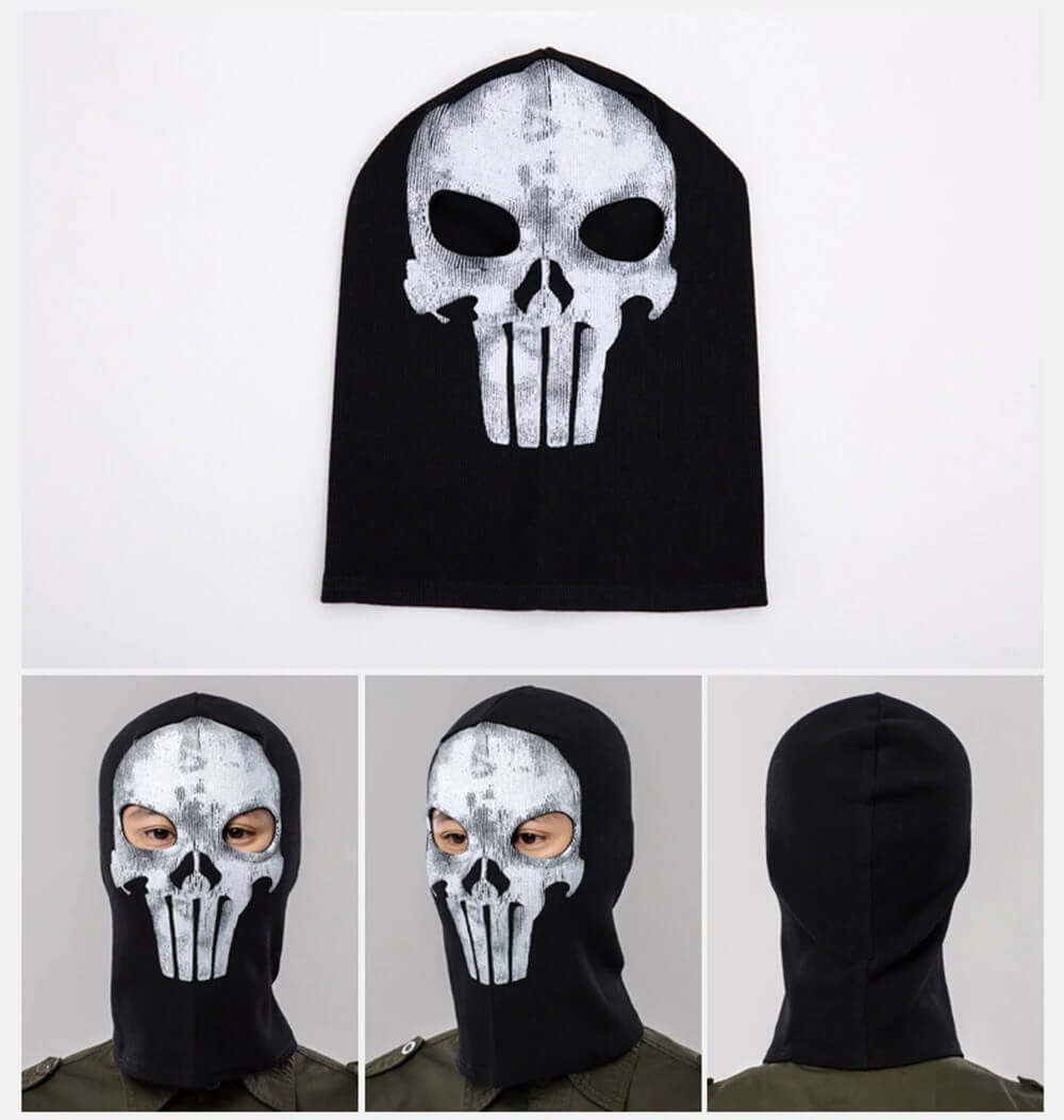 Ghost skull balaclava