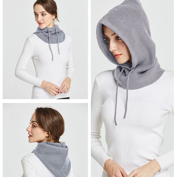 Knitted balaclava hood