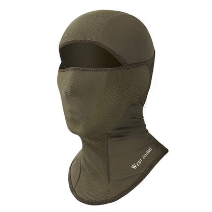 Men's khaki cycling balaclava