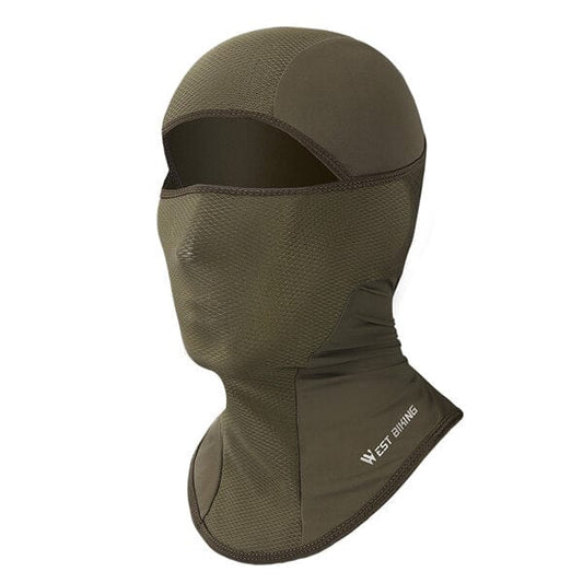 Men's khaki cycling balaclava