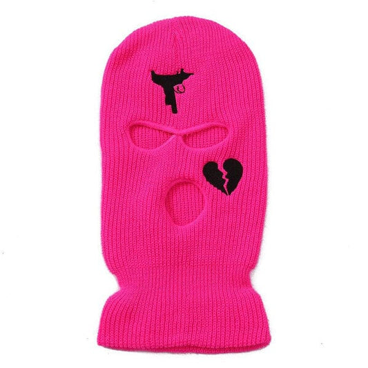 Neon pink balaclava drill