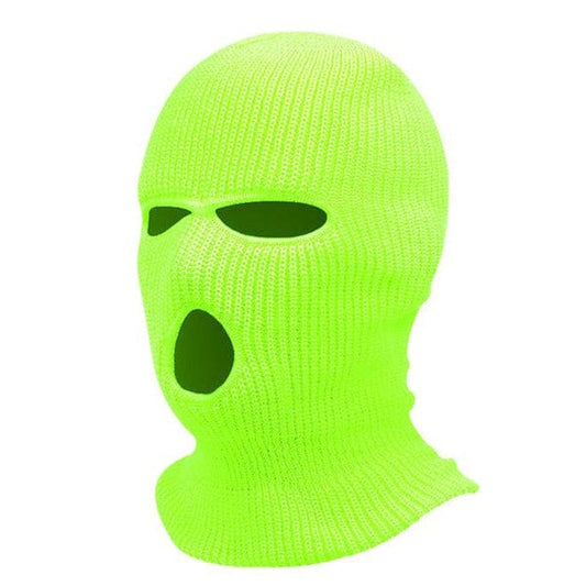 Neon yellow balaclava