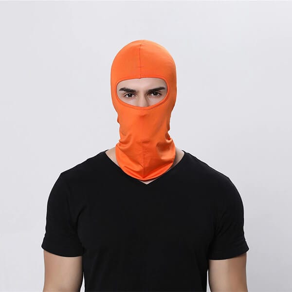 Orange motorcycle balaclava