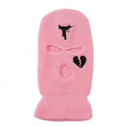 Pink robber's balaclava