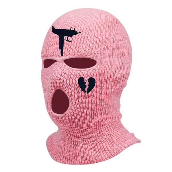 Pink robber's balaclava