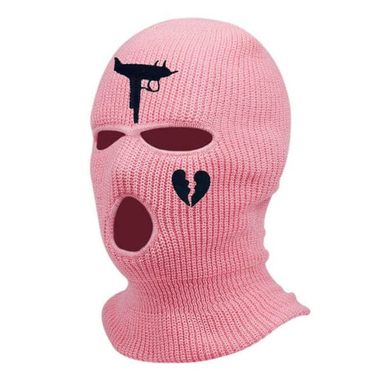 Pink robber's balaclava