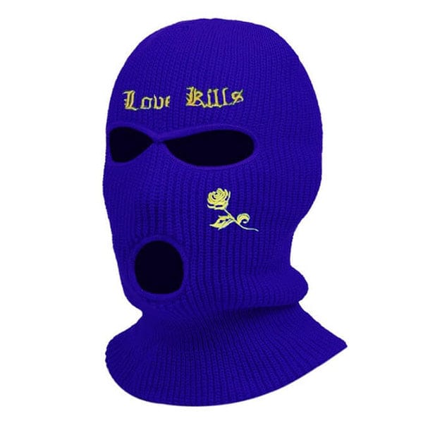 Purple balaclava drill