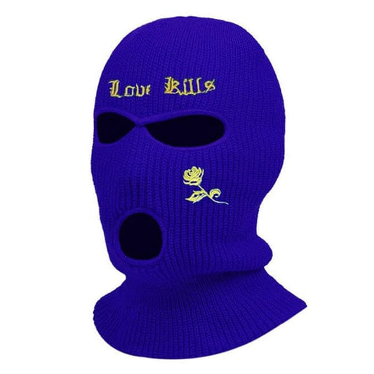Purple balaclava drill