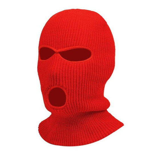 Red 3 hole balaclava