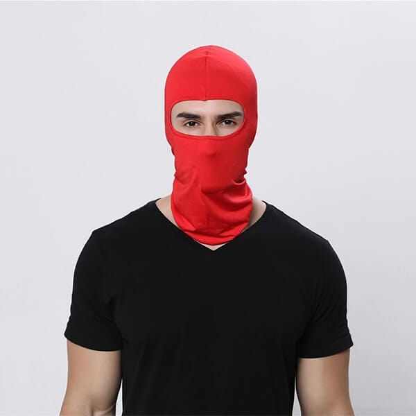 Red motorcycle balaclava