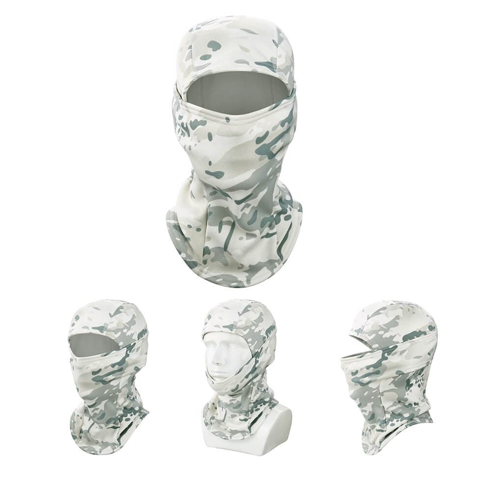 Snow camo fleece balaclava