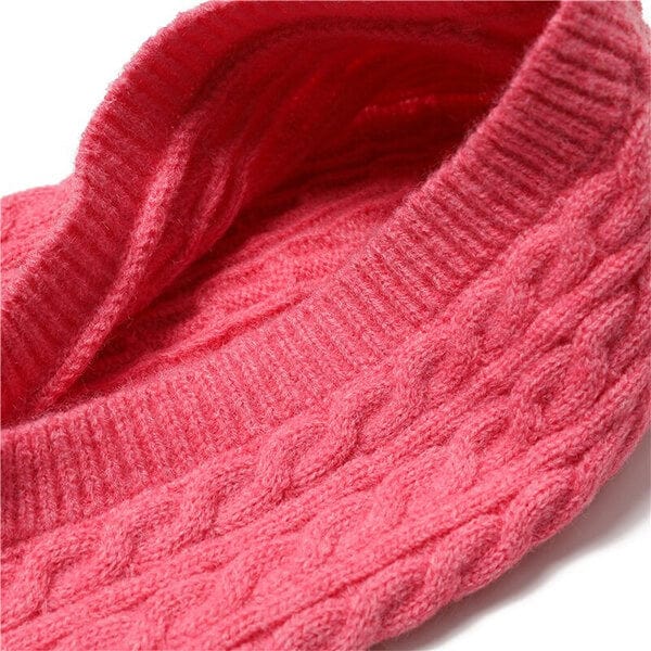 Turquoise knitted balaclava for women