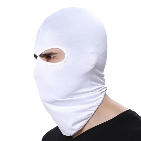White 2 hole balaclava