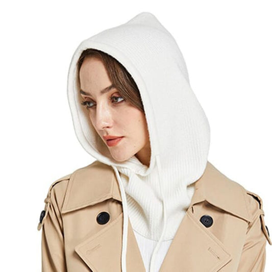 White balaclava hood
