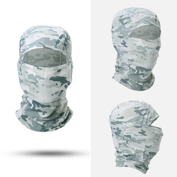 White camo balaclava