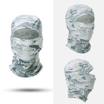 White camo balaclava