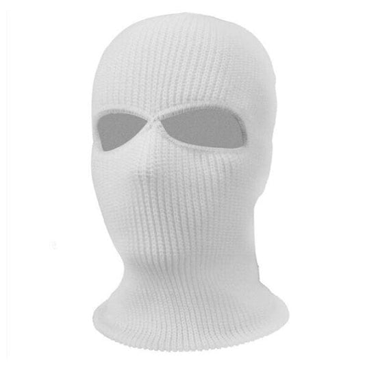 White knit balaclava