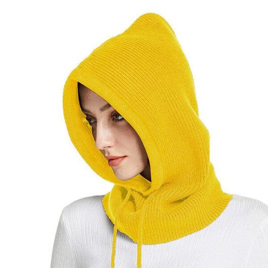 Yellow hooded balaclava