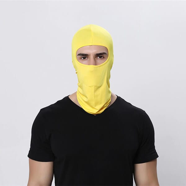 Yellow motorcycle balaclava