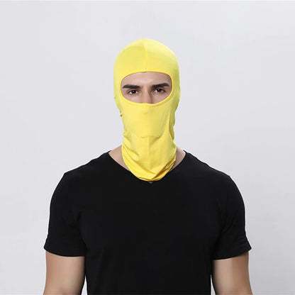 Yellow motorcycle balaclava