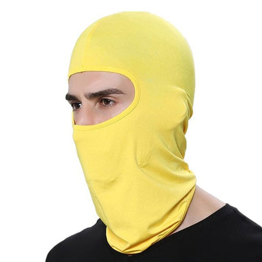 Yellow motorcycle balaclava